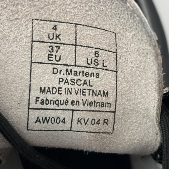 Dr. Martens Marble Boots 1460 Pascal Black White Print Lace Patent 4 EU 37 US 6 - Picture 7 of 7